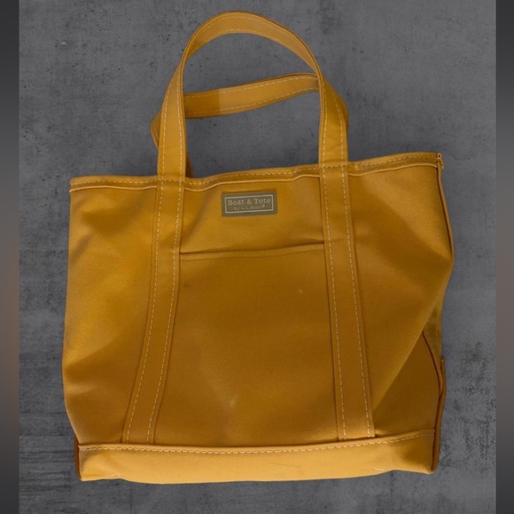L.L. Bean Handbags - L. L. Bean Rare Color Yellow Canvas Boat and Tote Bag